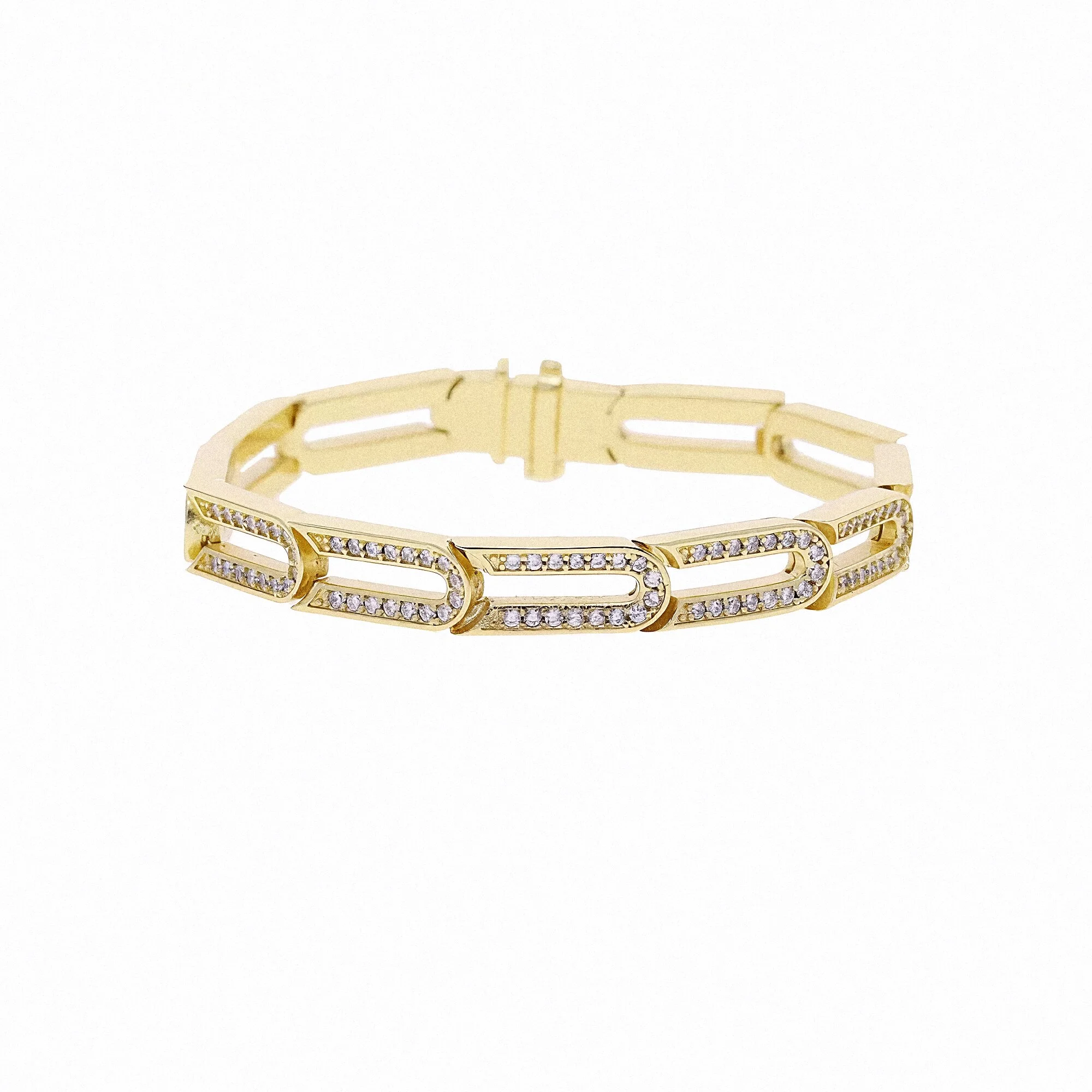 Pavé Zircon Link Bracelet - Velvet Desert Jewelry